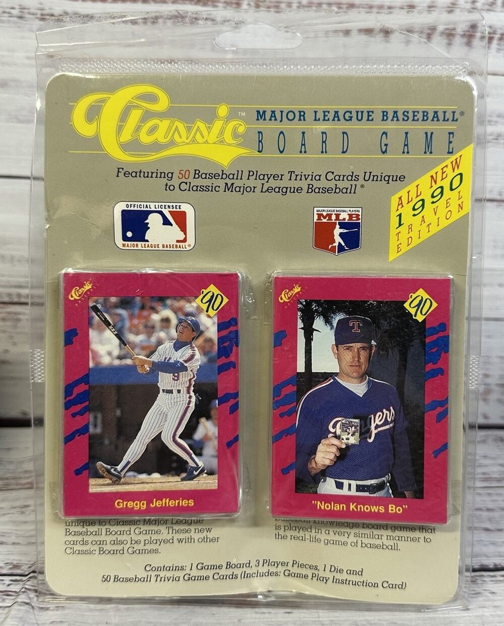 Classic MLB Board Game 1990 Travel Edition Baseball Trivia New Damaged Package